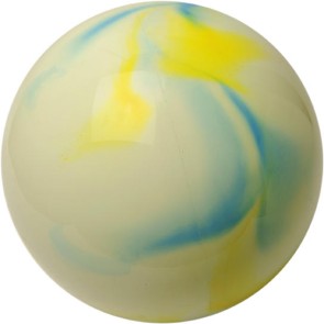 Pastorelli ITALIA metallic geel en licht blauw gemarmerd ritmisch gymnastiek bal