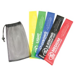 eerstandsbanden - Set van 5 - Verschillende sterktes - Diameter van 31 cm - ToeSox Mini Power Loops