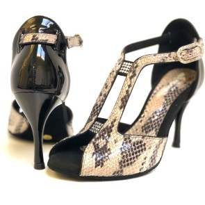 Lidmag Pitone Nat Vern Nero LM 4/01 Salsa Dansschoenen
