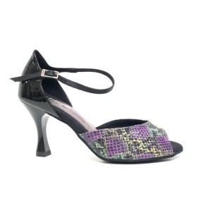 Lidmag Dames Latin Dansschoenen 6/74 Piton en Lakleer - 8cm flair