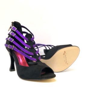 Lidmag Cam Nero Glitter Viola LM 7/79 Salsa Dansschoenen