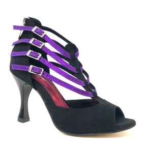 Lidmag Cam Nero Glitter Viola LM 7/79 Salsa Dansschoenen