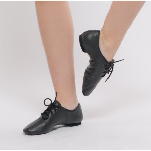 Dansez-Vous zwarte Jazzschoenen Leo met veters