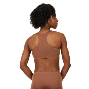 Capezio Naadloze Racerback Sport BH cap3760 donkere huidskleur