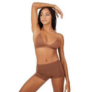Capezio Deep Neck Clear Back meisjes Bra