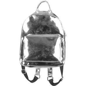 Urban Classics Midi Metallic Backpack zilver