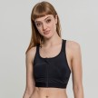 Urban Classics Zwart BH Topje met Rits en Mesh Dames TB2029