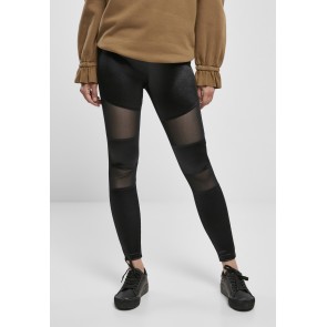 Urban Classics Dames Glans Leggings met Mesh TB3790