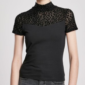 Urban Classics TB3752 Dames T-shirt met Panterprint