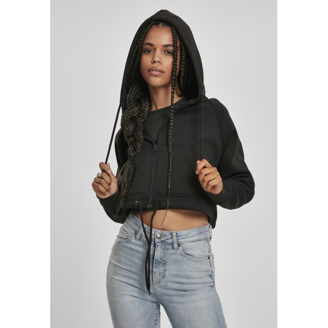 Urban Classics Dames Kort Oversized Vest met Capuchon TB3018