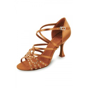 Bloch Dames Latin Dansschoenen S0820SC Mercedez Satijn en Strass
