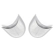 Techdance TH-100 elegant zilver metallic teenbeschermers van gel