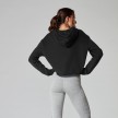 ToeSox samenwerking met Tavi Noir Semi Cropped capuchontrui in kleur ebony