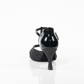 Lidmag dansschoenen zwart 7cm latin flair hakje 