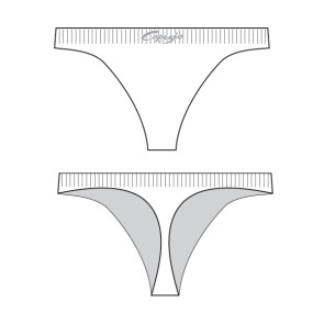 Capezio 3678 Onzichtbare Naadloze String voor Dames voorbeeld