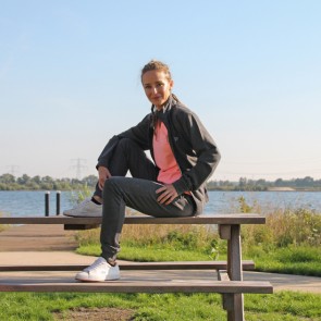 Donnay Dames Vest met kraag Fay grijs model