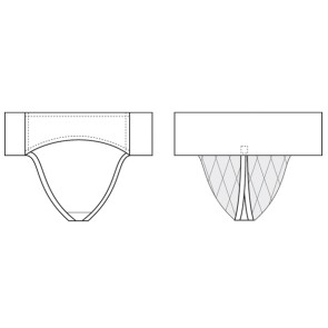 capezio huidskleur dancebelt voor mannen voor onder balletkleding