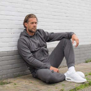 Donnay Heren Vest met capuchon Bruce gemêleerd donker grijs model
