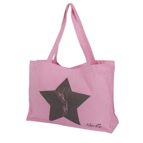 LikeG Roze Shopper Gemaakt van Gerecycled Katoen en Polyester