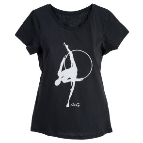 LikeG Slim Fit T-Shirt met Korte Mouwen en Afbeelding Ritmische Gymnastiek