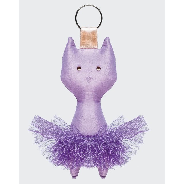 Wear Moi Sleutelhanger Kat met Tutu en Strass Steentjes DIV84 Lila