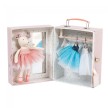 Moulin Roty 711331 Ballerina Muis met Garderobe Koffertje