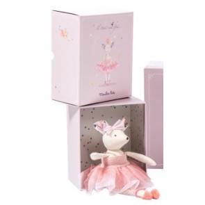 Moulin roty 711332 ballerina knuffelpop met roze tutu