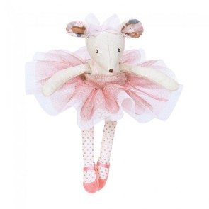 Moulin Roty Ballerina Muis met Roze Tutu
