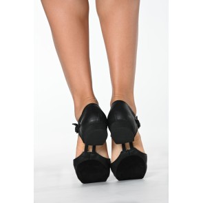 Dansez-Vous Eva Professor JazzSchoenen zwart met flexibele zool