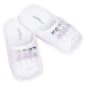 SoDanca Sodanca Meisjes Slippers met Ballet Print SD-1796