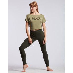 Temps Danse Agile Stripes Dames Dans Crop Top