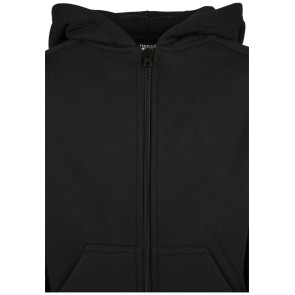 Urban Classics Jongens Hoodie met rits zwart rits