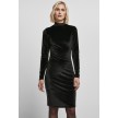 Urban Classics Dames Velvet Turtle Neck Dress