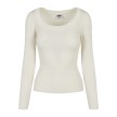 Urban Classics Dames Trui met wijde Halslijn wit