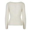 Urban Classics Dames Trui met wijde Halslijn wit