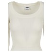 Urban Classics Dames Trui met wijde Halslijn wit