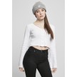 Urban Classics Dames Cropped Rib Cardigan wit