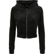 Urban Classics Dames korte fluwelen Hoodie met Rits