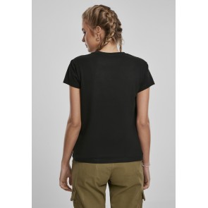 Urban Classics Dames Basic Box T-shirt zwart achterkant