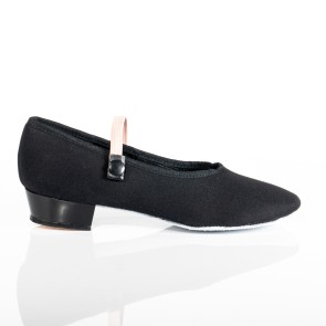 zwarte canvas Capezio N4571C Academy Character Dansschoenen voor Kinderen