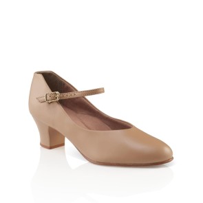 Capezio 550 Jr. Footlight beige character dansschoen lederen zool