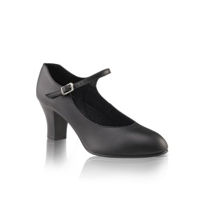 Capezio 650 character dansschoenen Student Footlight zwart 5cm hak