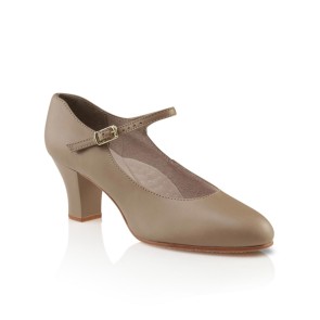 Capezio Student Footlight 650 character dansschoenen beige lederen zool