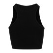 Urban Classics Dames Cropped Rib Top Zwart rug