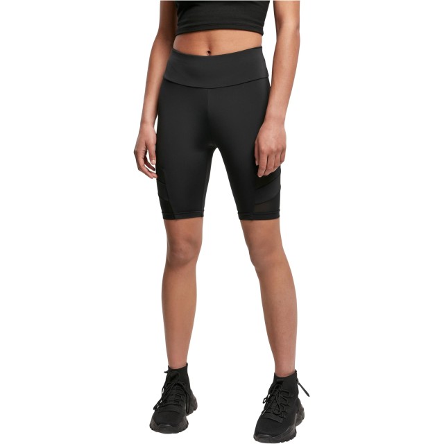Urban Classics Dames Kortebroek met Hoge Taille Zwart