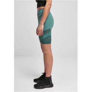 Urban Classics Dames Kortebroek met Hoge Taille Zeeblauw