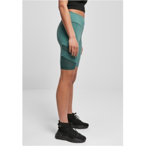 Urban Classics Dames Kortebroek met Hoge Taille Zeeblauw