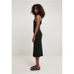 Urban Classics Dames Midi Mouwloze Ribjurk linker kant