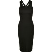 Urban Classics Dames Midi Mouwloze Ribjurk voorkant
