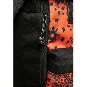 Urban Classics Rugzak Bandana met print zwart-oranje